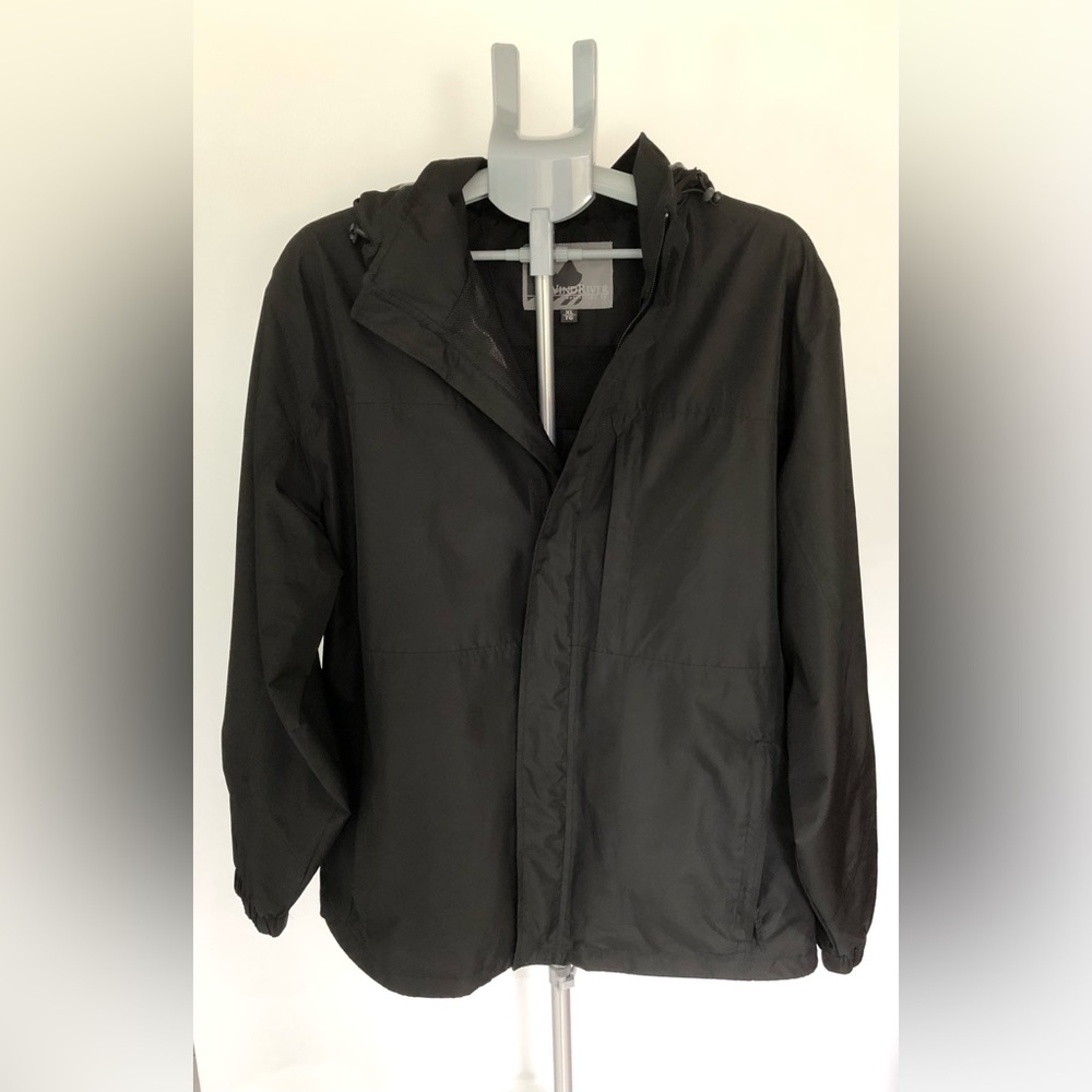 WindRiver Hooded Windbreaker Jacket Black Men's Size XL